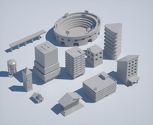 Low Poly Minimal City Pack