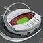 old trafford stadium wembley 3d model