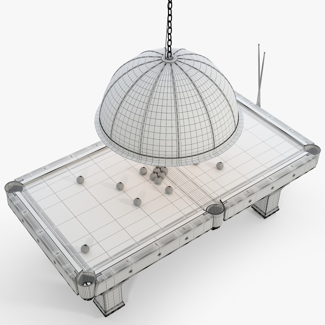 Billiards Table 3D Model - TurboSquid 1653576