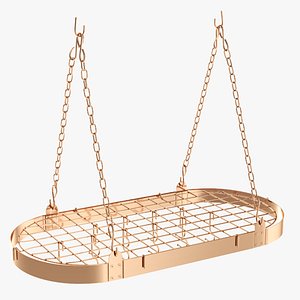 Chain Suspended Hanging Pot Rack Copper