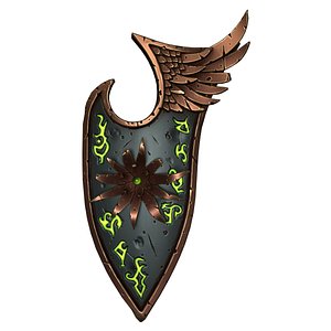 3D Rune shield model