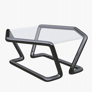 Futuristic Minimal Glass Table-02 Hexagonal