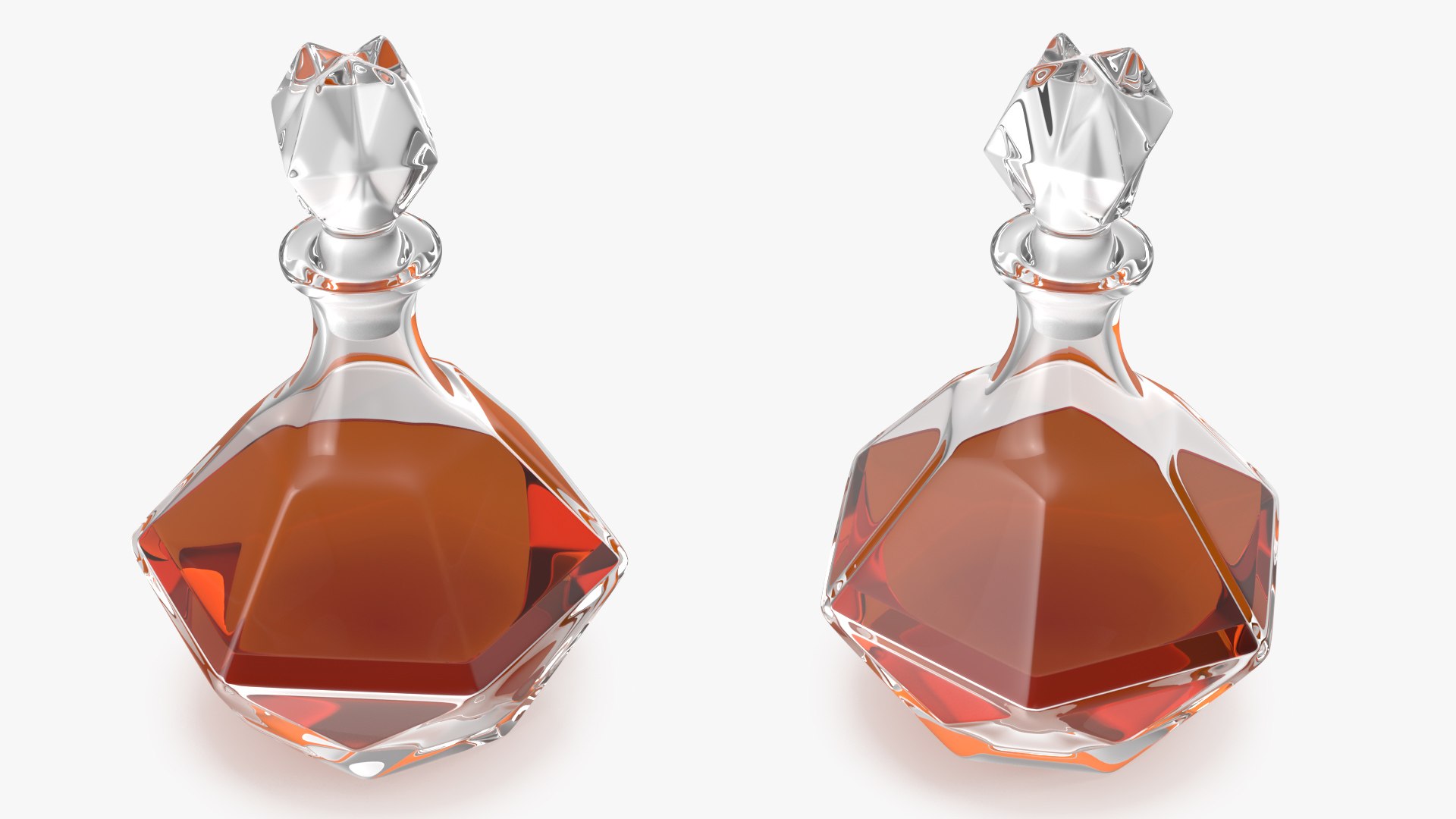 Glass Whiskey Decanter 3D model preview