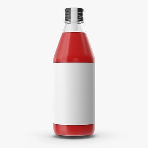 Smoothie/Juice Glass Bottle 250ml packaging 3D model pack / WA