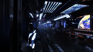 Scifi corridor 3D model