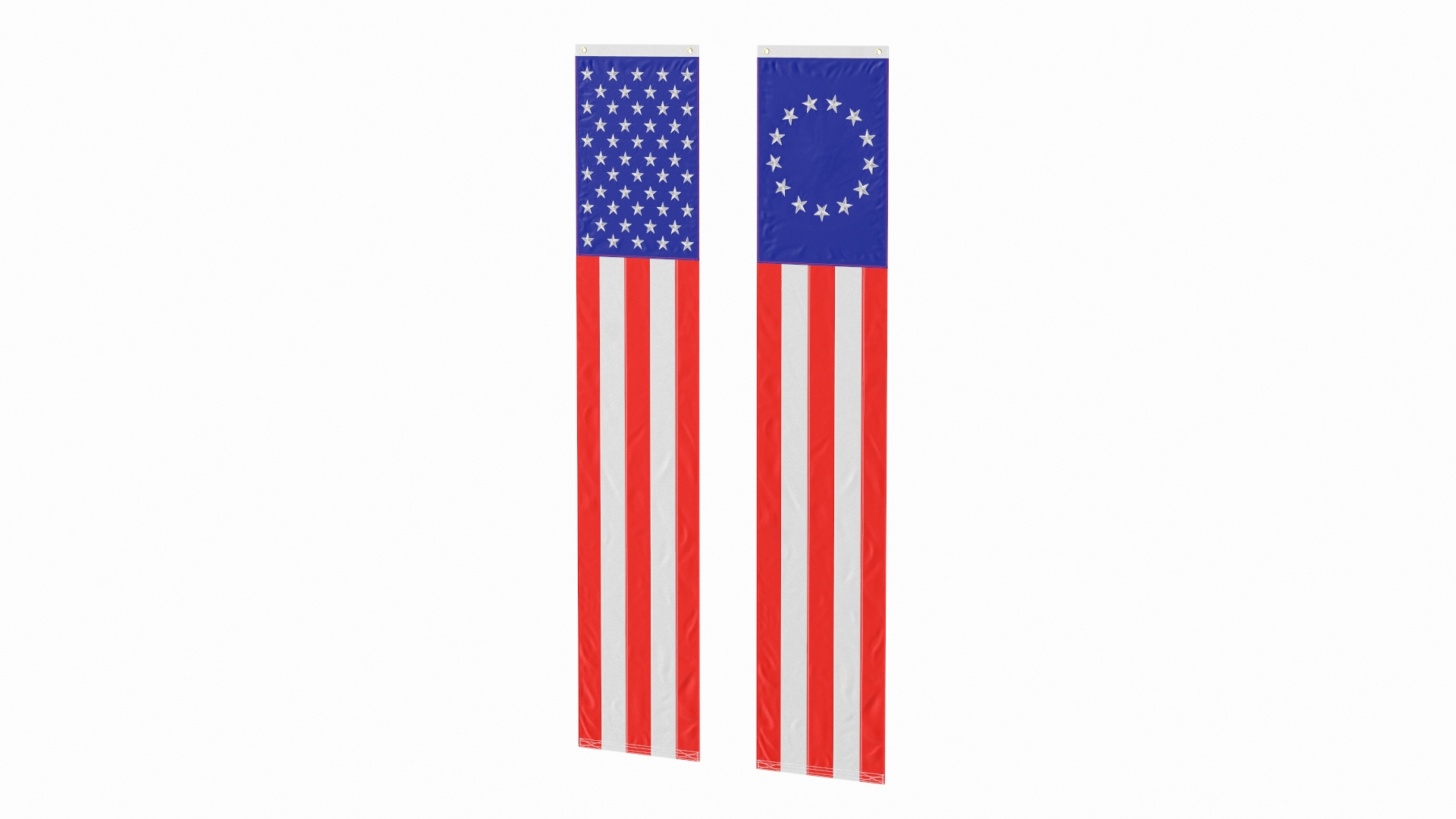 3D Pull Down US Flags Set TurboSquid 2091409