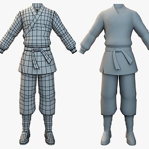 Martial Arts Robe Base Mesh