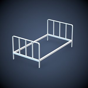 3D steel bed frame