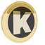 Moneta d'oro in criptovaluta Karma