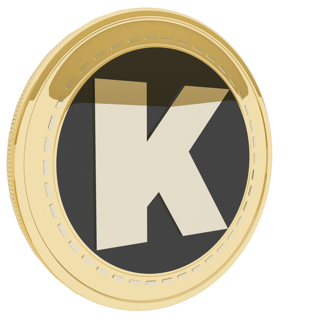 3D Karma Cryptocurrency Gold Coin - TurboSquid 1856998
