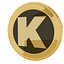 Moneta d'oro in criptovaluta Karma