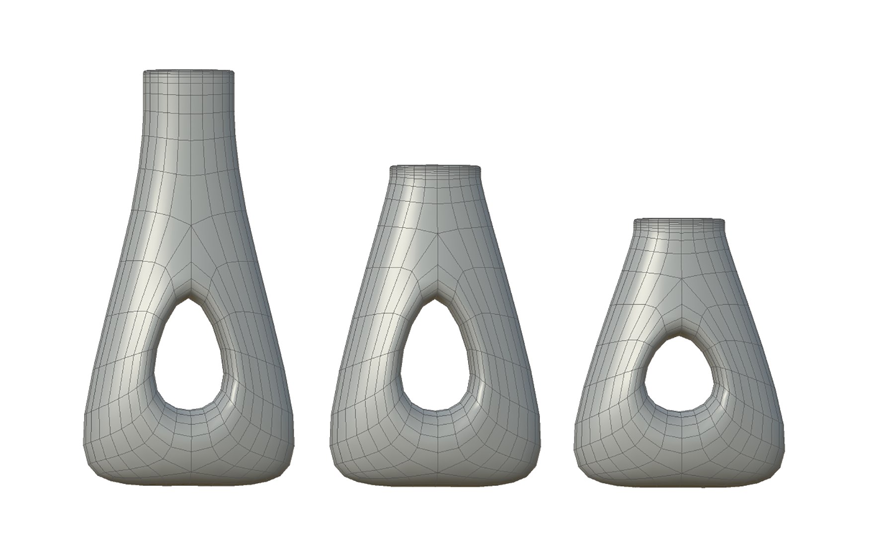 3D Decor Vase Set - TurboSquid 1936071