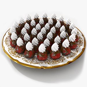 Plate of Chocolate Covered Strawberries
