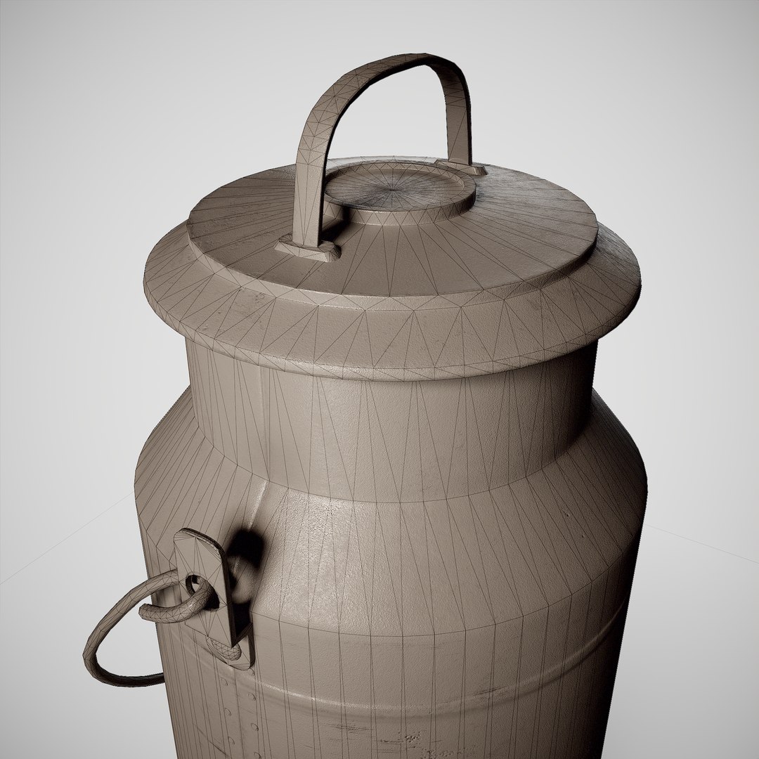 3D Old Milk Can Model - TurboSquid 2066579
