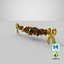 3D Christmas Garland with Bows and Ribbon 2 model