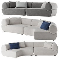 BeB italia Naviglio Modern Curved Sectional Modular sofa