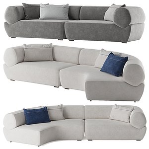 BeB italia Naviglio Modern Curved Sectional Modular sofa