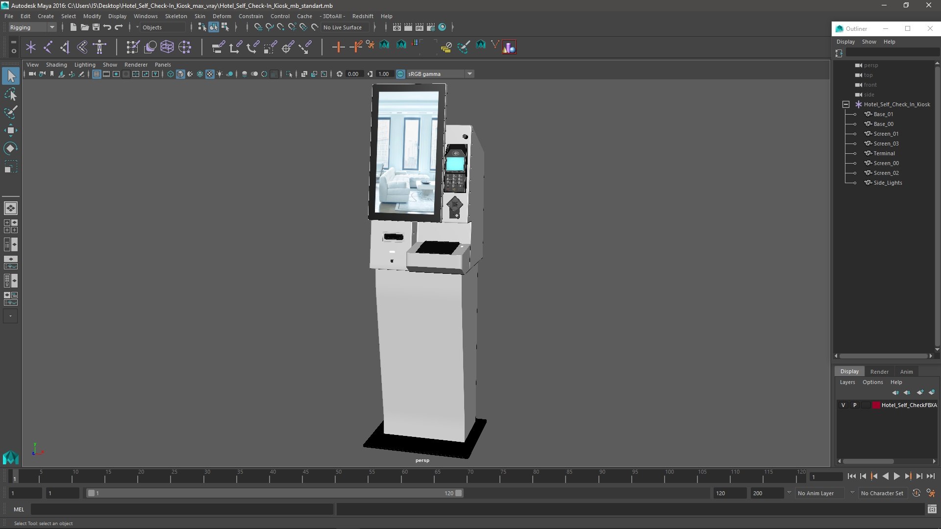 3D Hotel Self Check-In Kiosk - TurboSquid 2248533