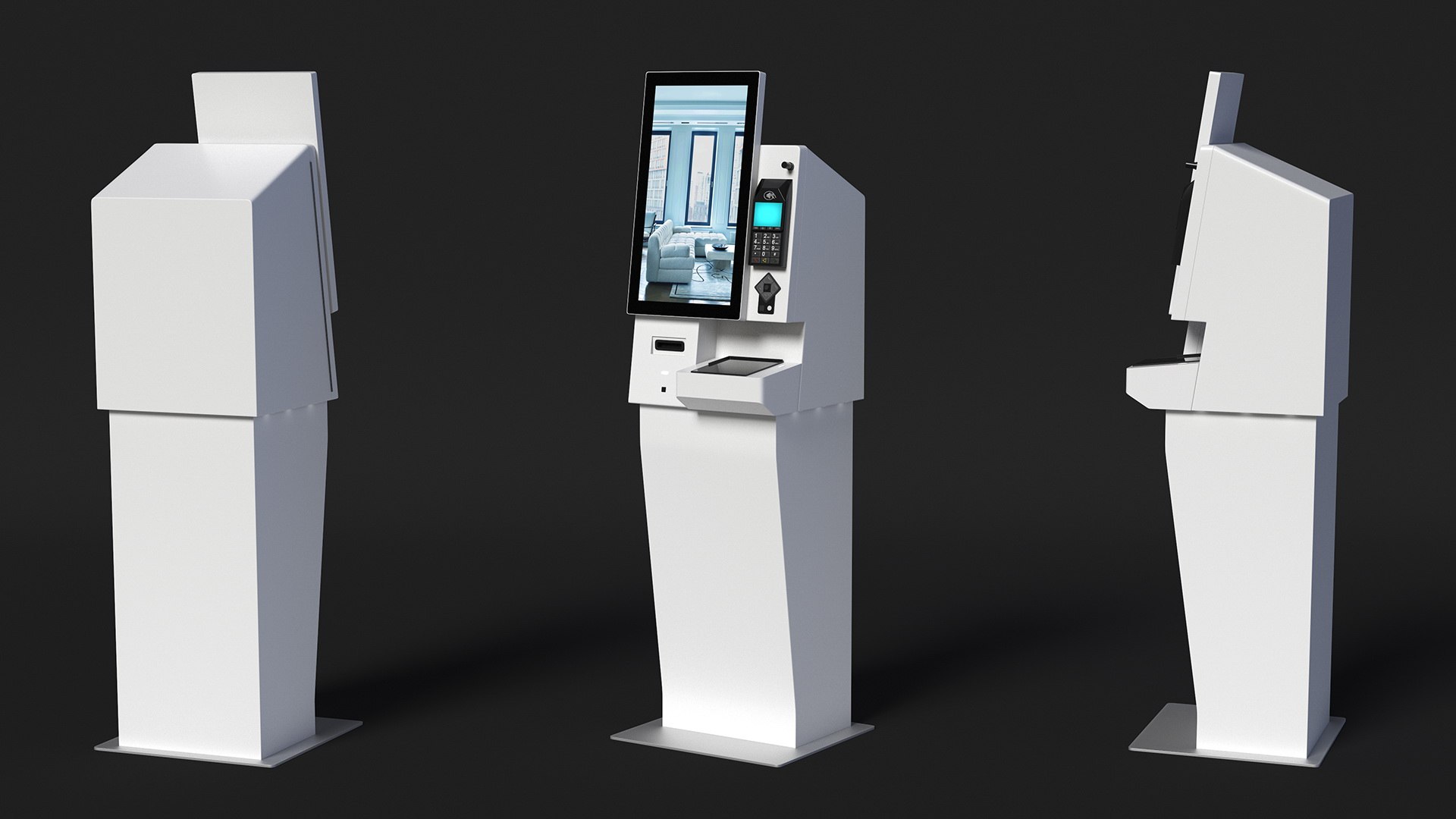 3D Hotel Self Check-In Kiosk - TurboSquid 2248533