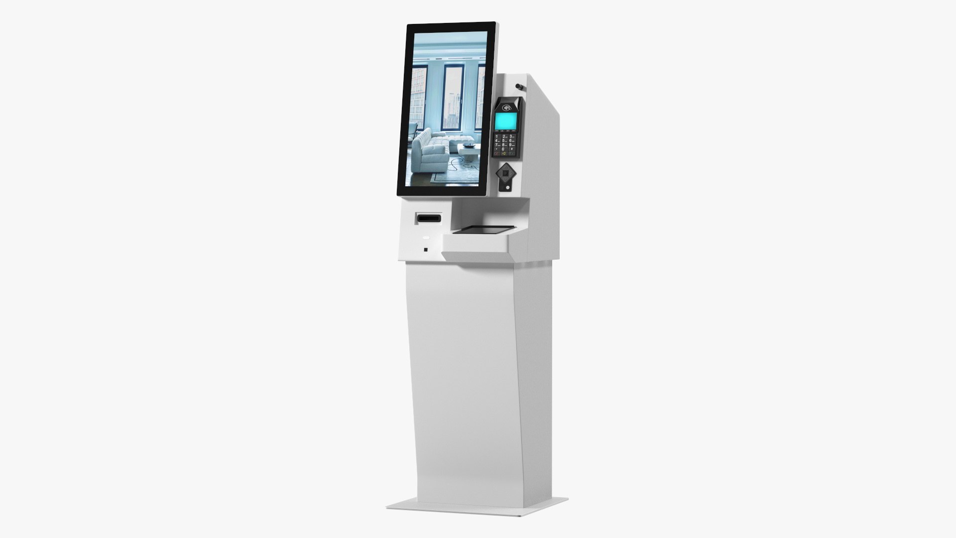 Hotel Self Check-In Kiosk 3D model preview