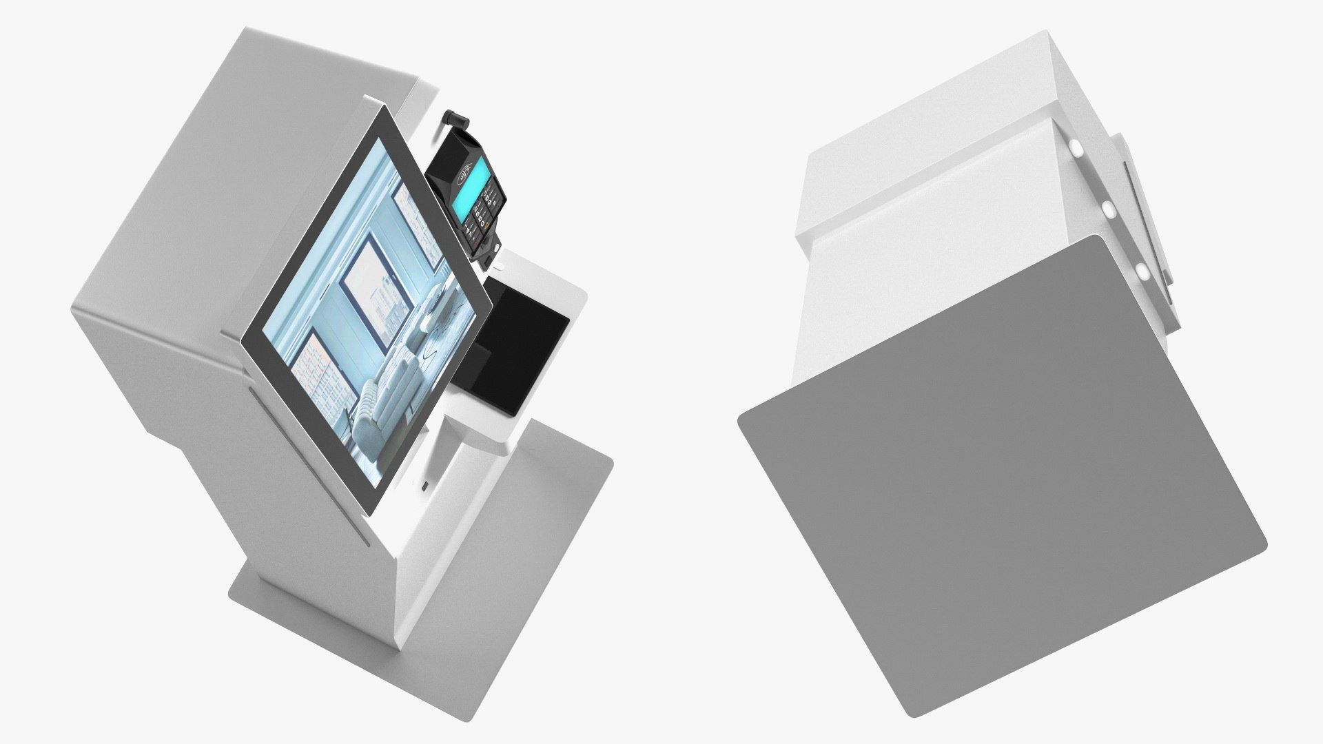 3D Hotel Self Check-In Kiosk - TurboSquid 2248533