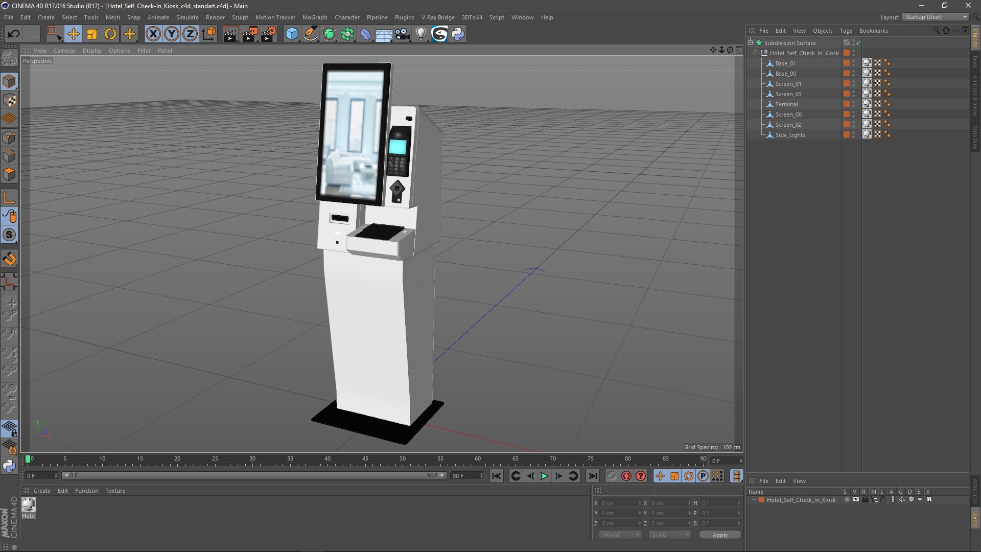 3D Hotel Self Check-In Kiosk - TurboSquid 2248533