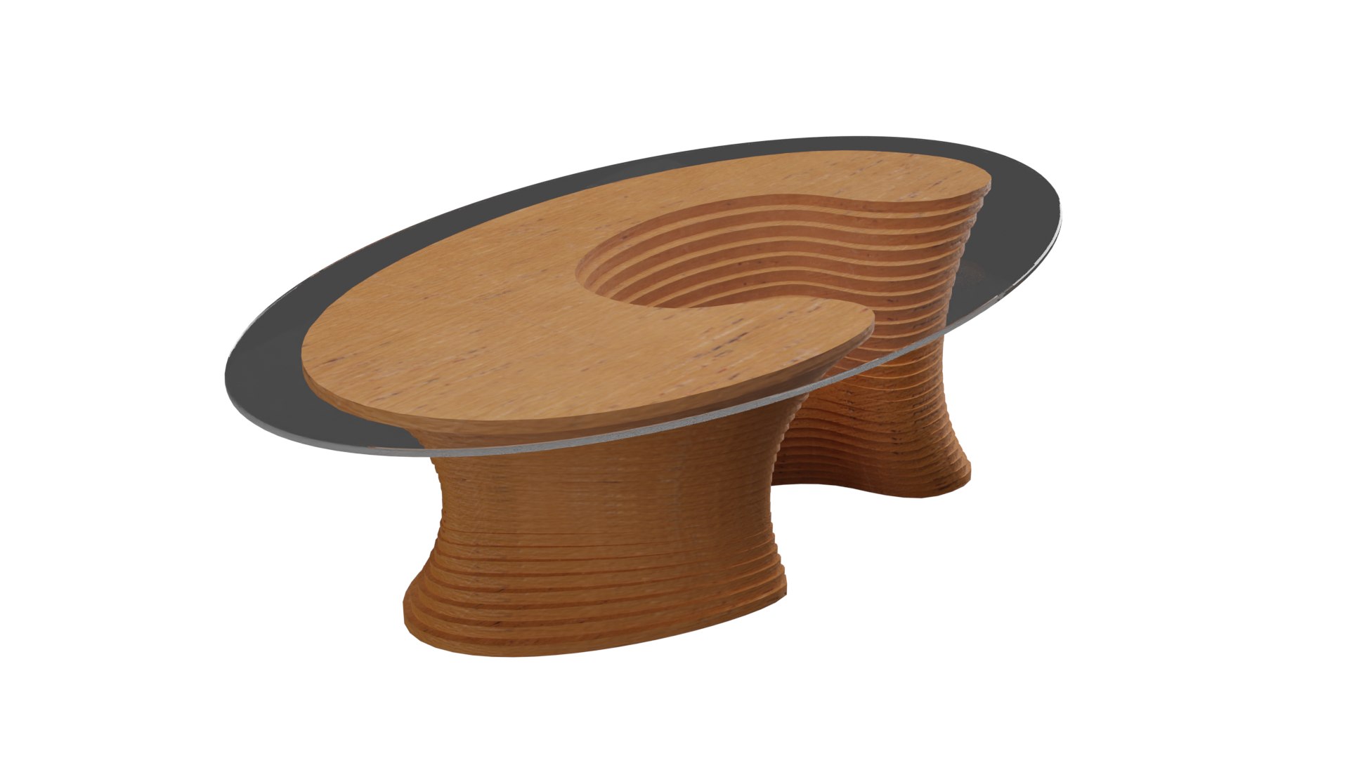 Parametric Wavy Wooden Furniture 02 - Coffee Table Model - TurboSquid ...