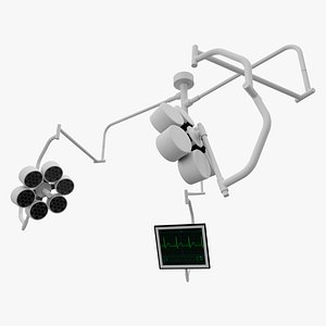 Operating Lights Low-poly 3D model