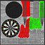 Dartboard And Darts Lowpoly PBR