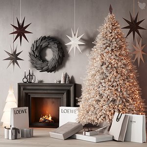 461 happy new year 06 christmas tree gift bags op2 3D model