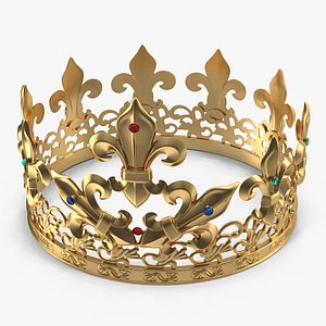 Golden King Crown with Gems
