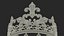 3D golden king crown gems
