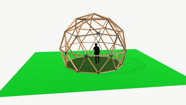 modelo 3d Estructura de cúpula geodésica realista - TurboSquid 2136923