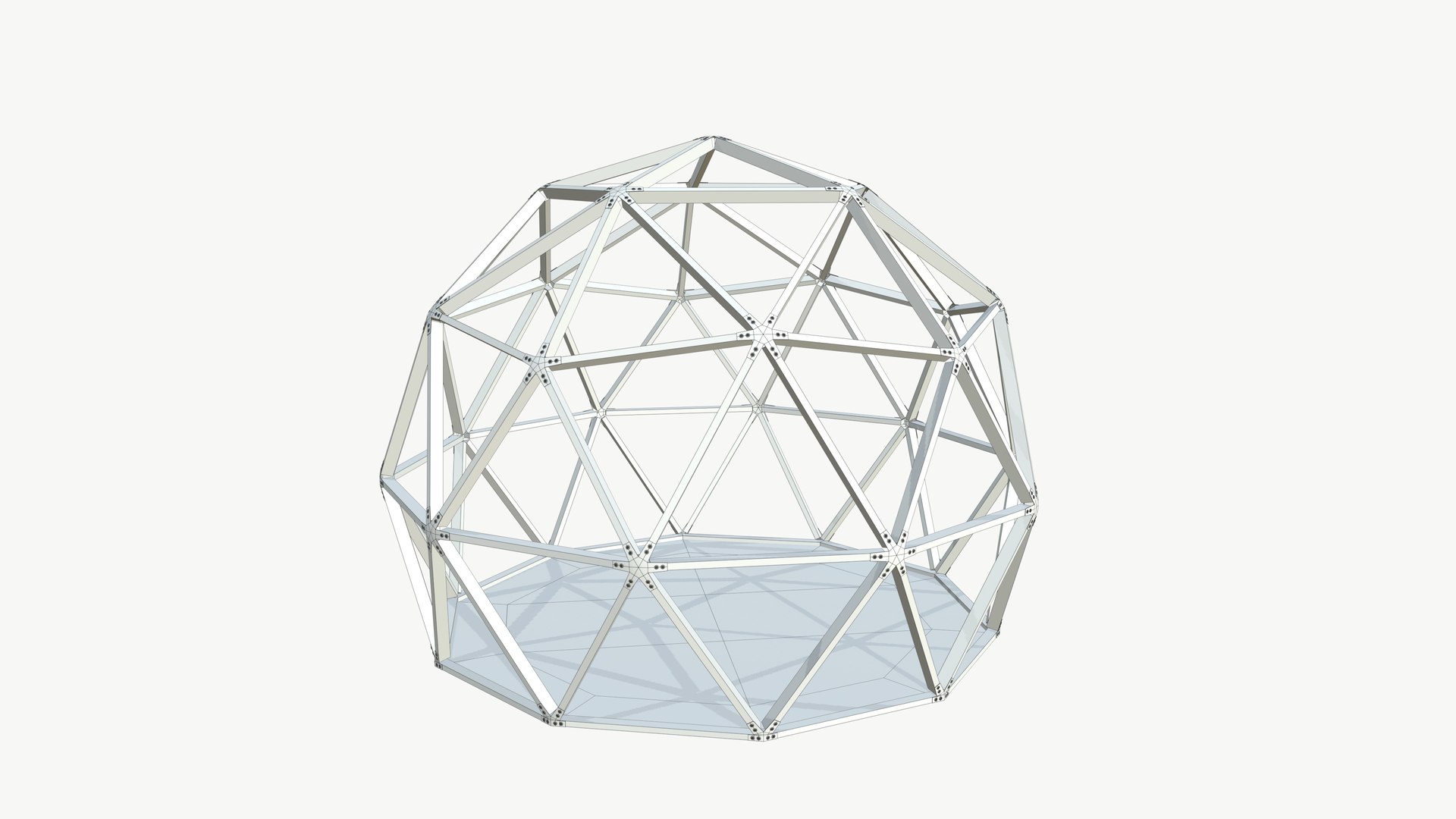 3D Geodesic Dome Structure Realistic Model - TurboSquid 2136923