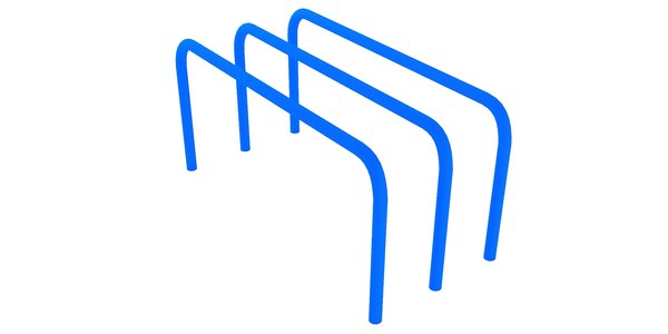 3D Triple bars - TurboSquid 1927337