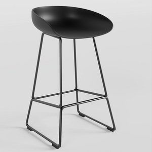 Bar Stool About A Stool AAS 38 3D model