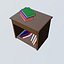 a bedside table with books 3D