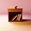 a bedside table with books 3D
