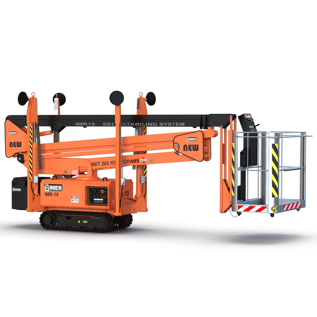 Telescopic Boom Lift Orange 2 3D Model 3D model preview