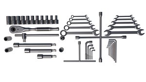 3D socket wrenches collections model