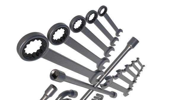 3D socket wrenches collections model - TurboSquid 1806805