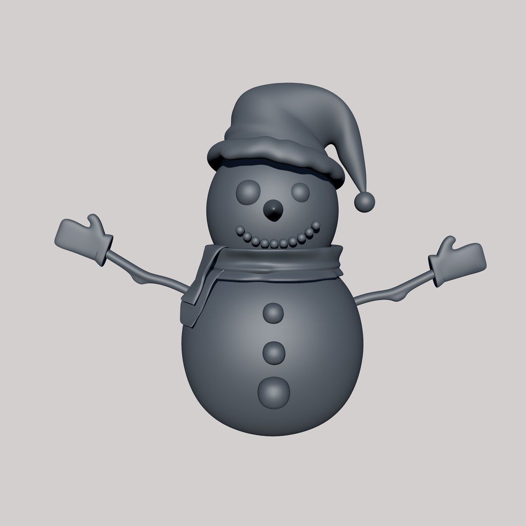 3d snow man model