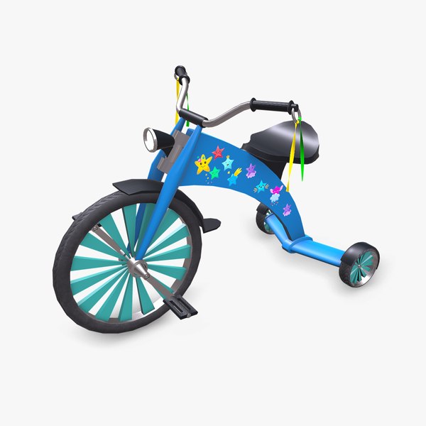 Kids Bicycle Low-poly PBR 3D model