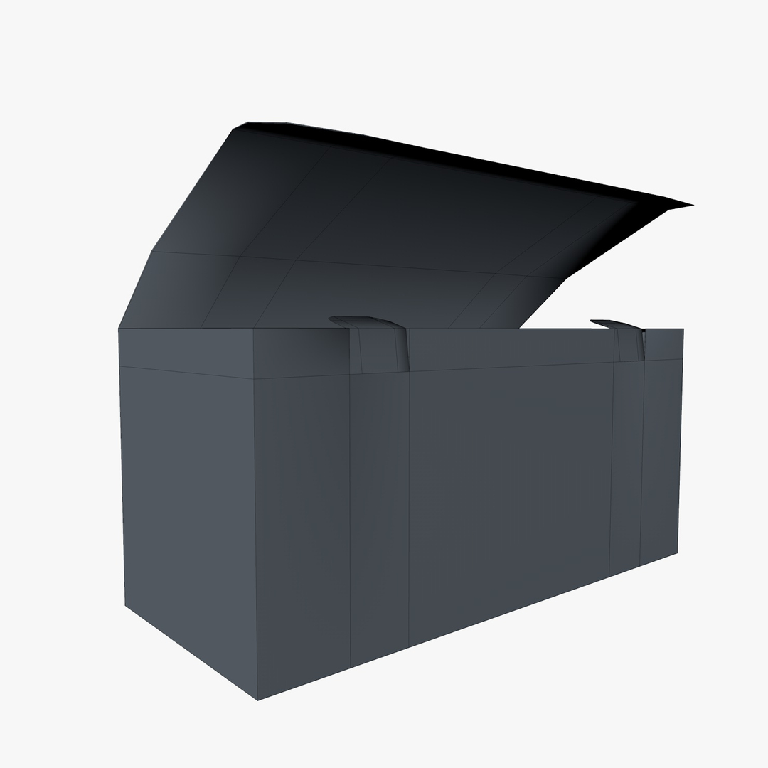 free cardboard box 3d model