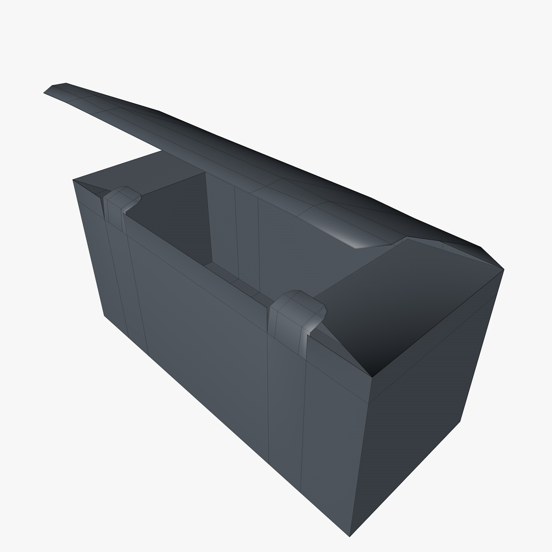 free cardboard box 3d model