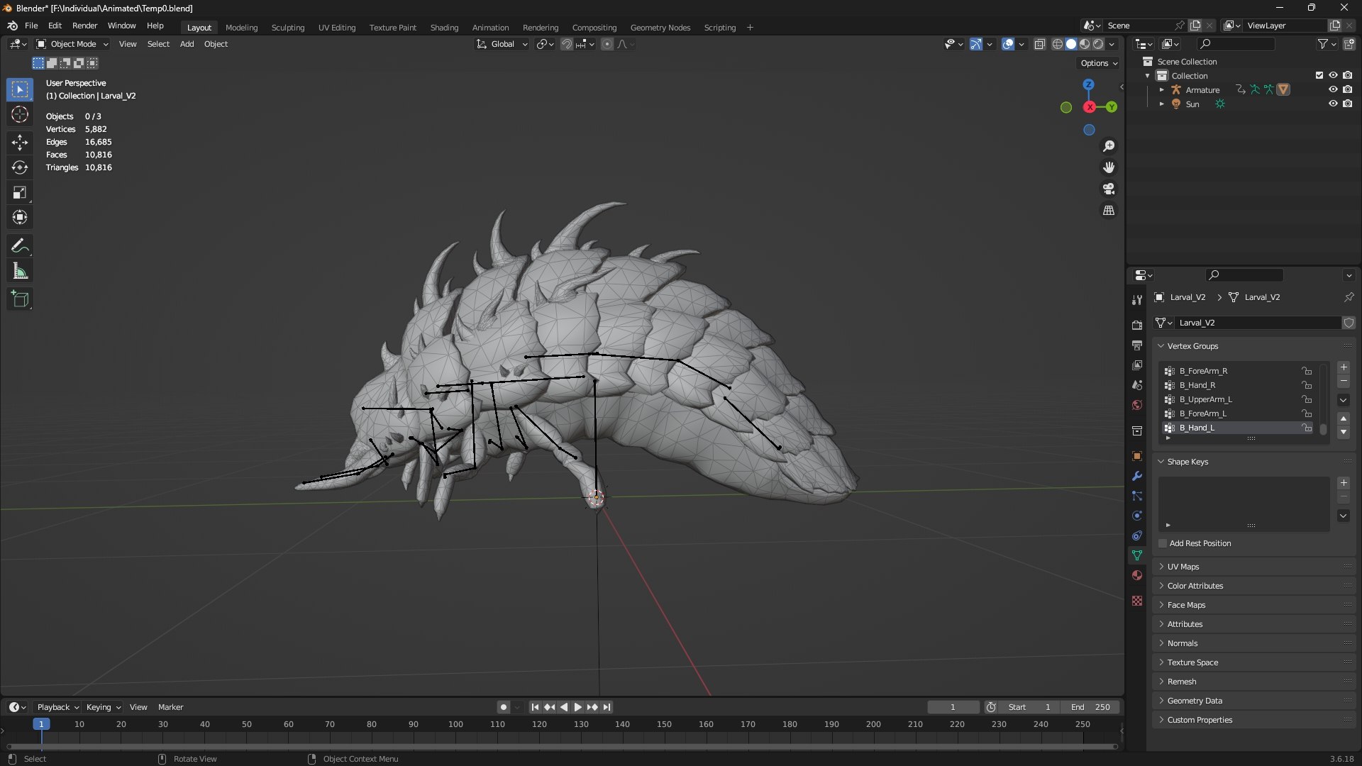 Larval-V2a 3D model https://p.turbosquid.com/ts-thumb/MU/aDW74P/Em/wireframe2/jpg/1778755076/1920x1080/fit_q87/a71fe7aaaf155e11a9c1bfc9dcdef7ac1e7d852c/wireframe2.jpg