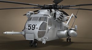 CH-53 Military Helicopter 3D Model No Interior