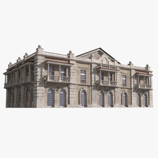 mansion residential building 3d model