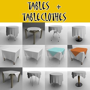 tables tableclothes 3d 3ds