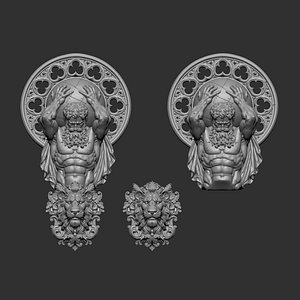 modular 3D digital sculpture pack featuring Atlas holding the celestial sphere